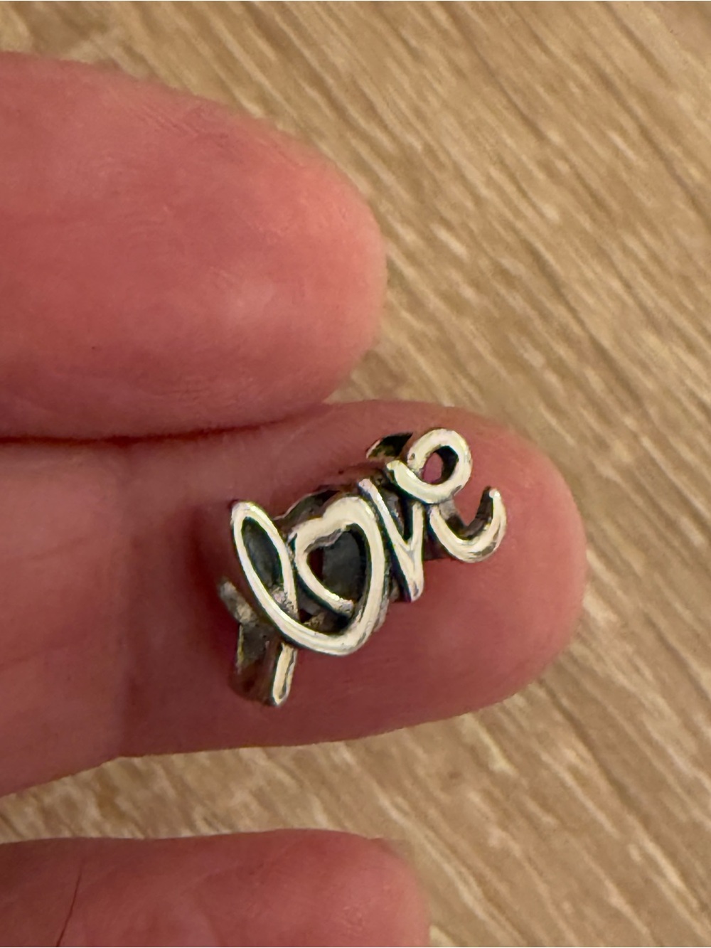 Silver 'Love' Script Ring - Women Jewelry